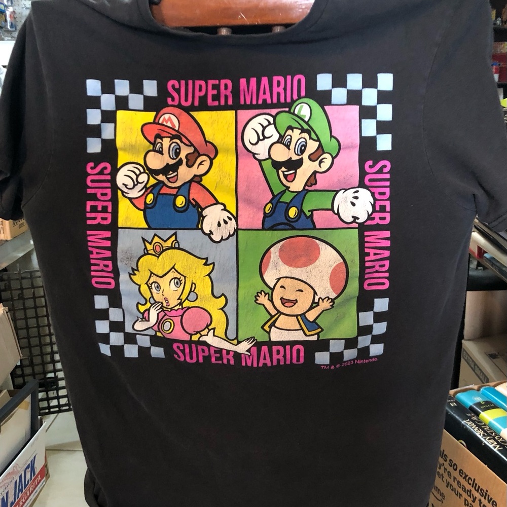 Super Mario Kids Short Sleeve Tee - Black